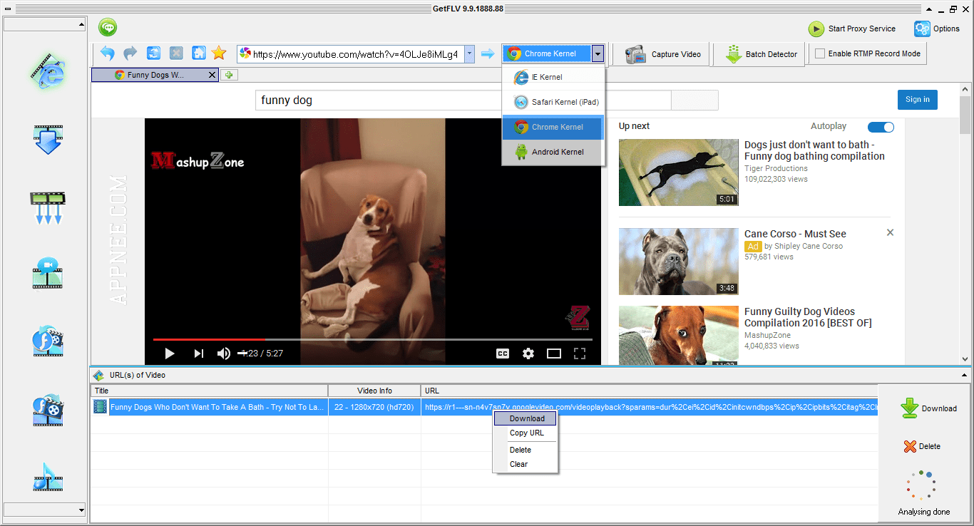 getflv download without splitting video from audio